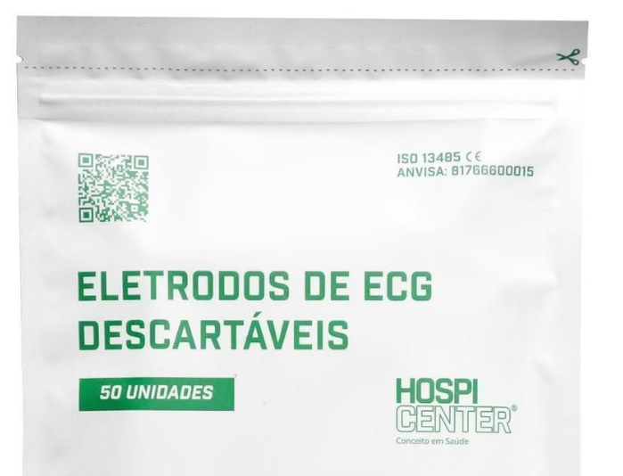 Eletrodo para ECG Adulto e Pediátrico HOSPI CENTER - Imagem 3