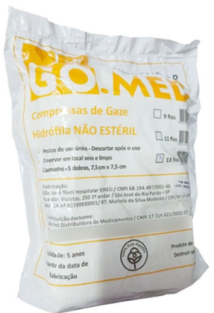 Compressa de Gaze Hidrófila não Estéril GO.MED