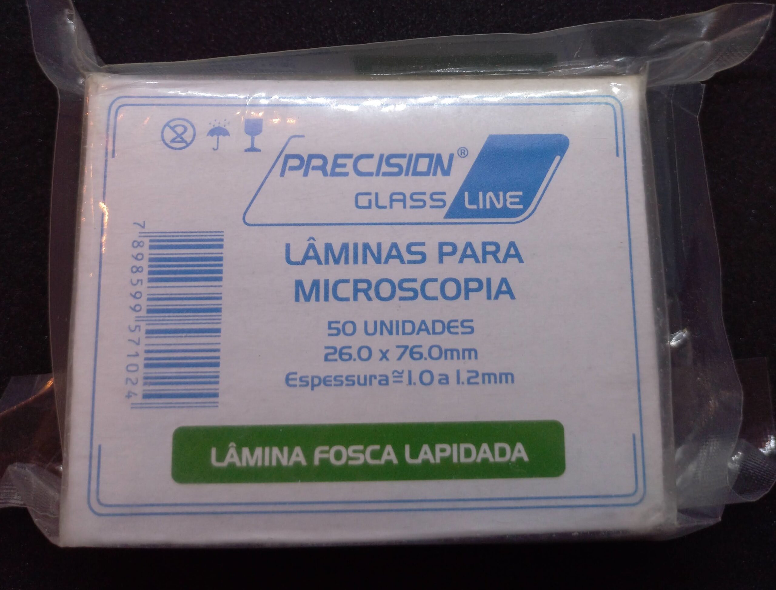 Lâminas para Microscopia Fosca PRECISION GLASS