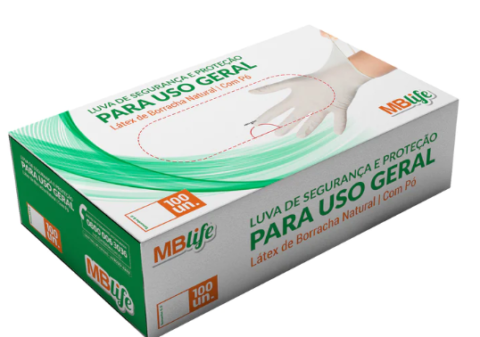 Luva de Segurança MBLIFE Com Pó