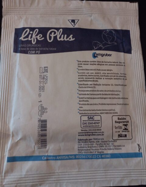 Luva Cirúrgica Estéril LIFE PLUS