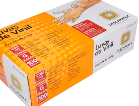 Luvas de Vinil Com Pó