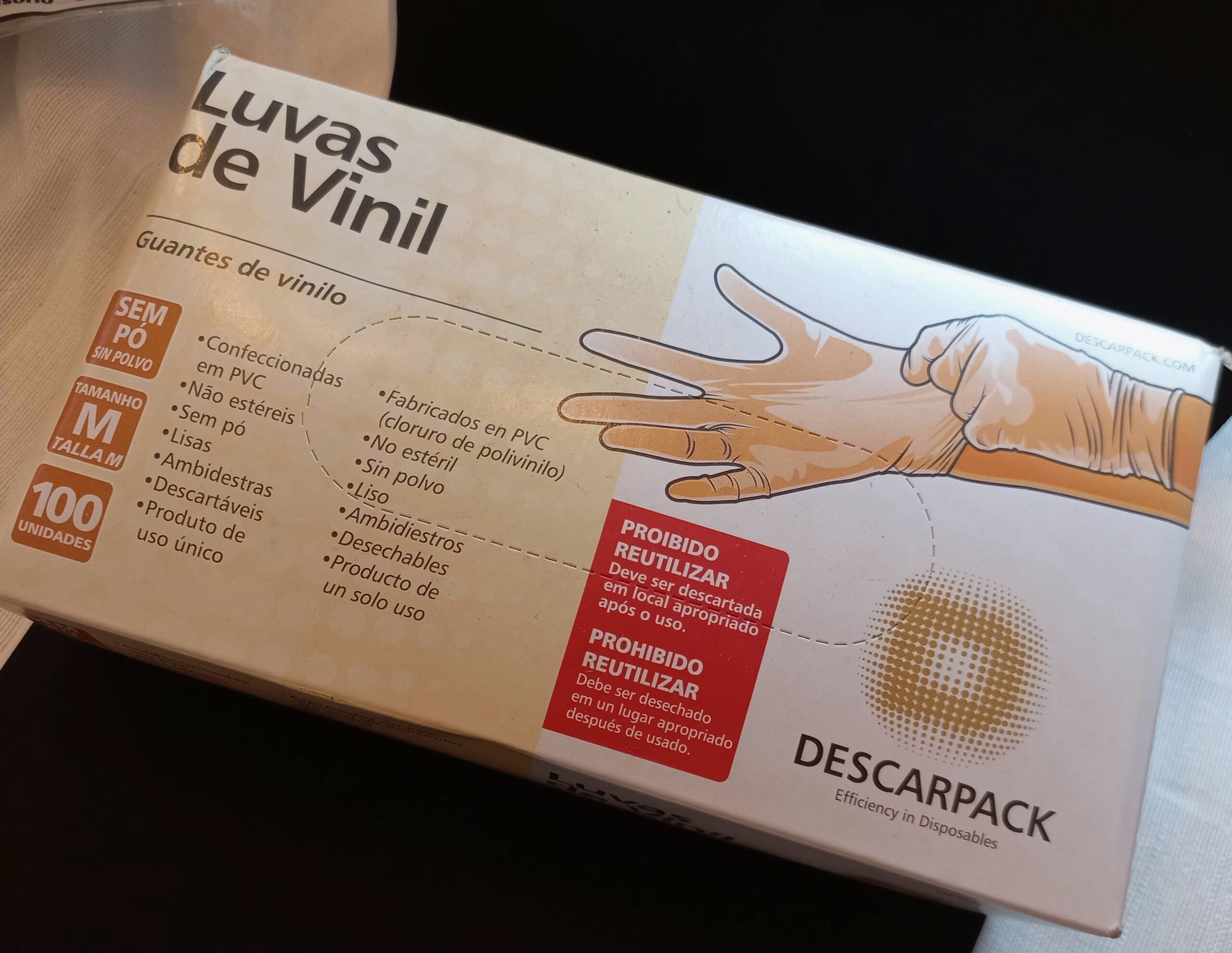Luvas de Vinil SEM PÓ DESCARPACK