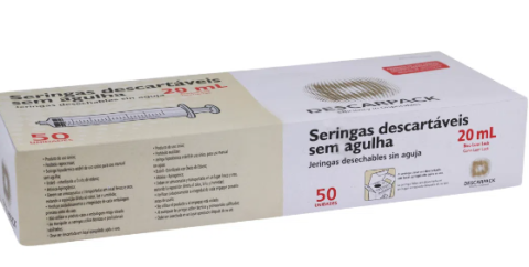 Seringa Descartável 20 ml DESCARPACK
