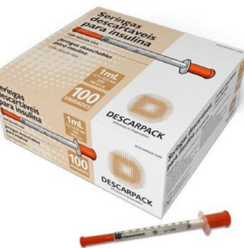 Seringa Descartável 1 ml DESCARPACK