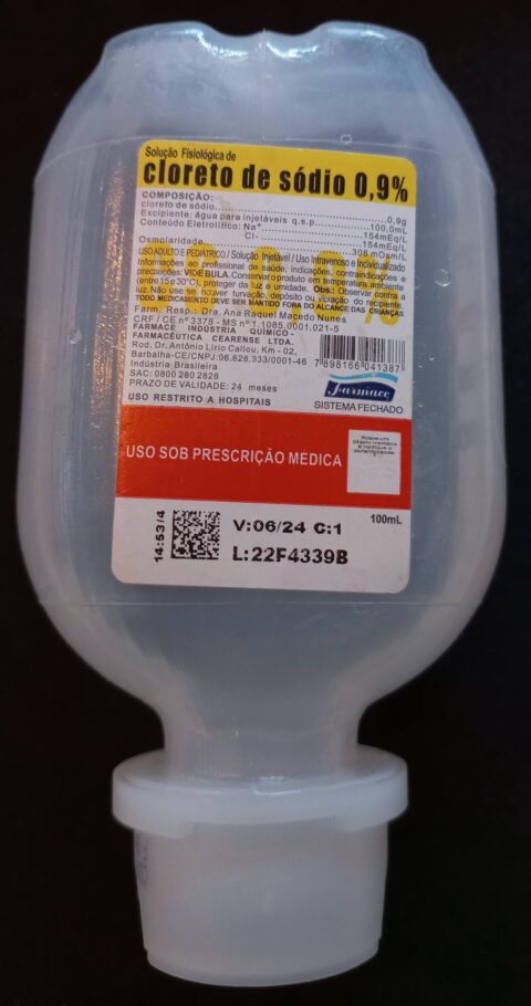 Solução Fisiológica de Cloreto de Sódio FARMACE