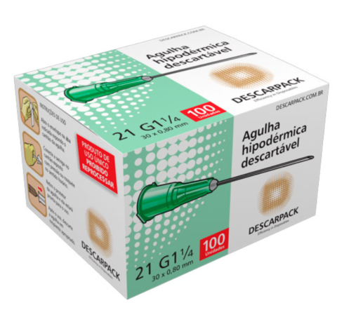 Agulha Hidrodérmica Descartável DESCARPACK